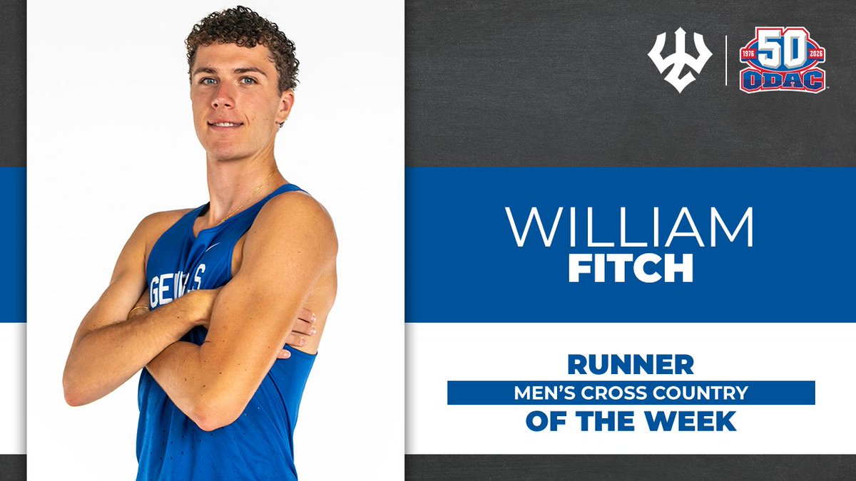 odacathletics's tweet photo. #ODAC Cross Country Runners of the Week
🏃‍♀️ @vwu_marlins Ester Zar
🏃‍♂️ WLU's William Fitch
https://t.co/RmvLDPJswP https://t.co/9ynouPMfoV