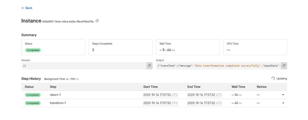 wishee0's tweet image. building a visual workflow builder where you drag and drop nodes for @Cloudflare workflows and it instantly generates real valid worfklows.
it already supports kv, d1, http calls, conditionals, transforms, etc. finally got the first end-to-end run to work.
right now, i have…