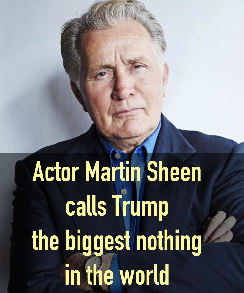 Raise your hand if you AGREE with Martin Sheen

✋