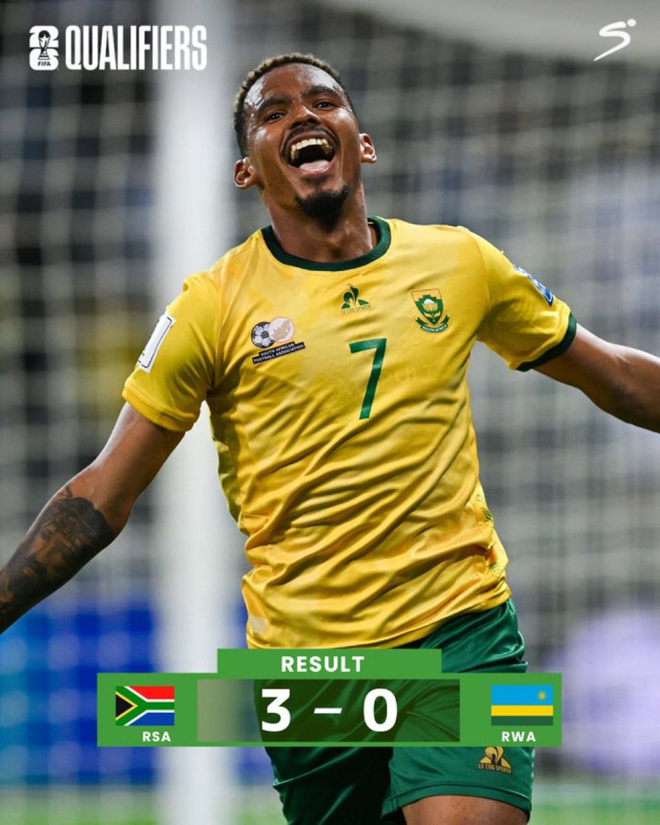 This is a very BIG deal!

Congratulations to Bafana Bafana for qualifying for the 2026 <a href="/FIFAWorldCup/">FIFA World Cup</a>! 

🇿🇦🇿🇦🇿🇦🇿🇦🇿🇦🇿🇦#RSARWA #FIFAWorldCup2026 #fifaworldcup2026qualifiers