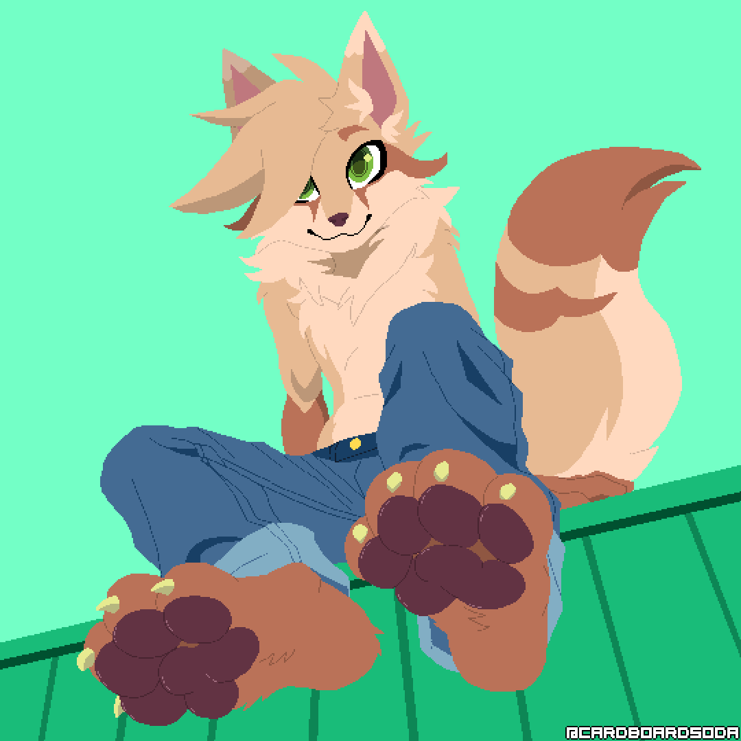 Commission for <a href="/fox_starly/">StarlyFox</a> 
.
#pixelart #feet #commissionart