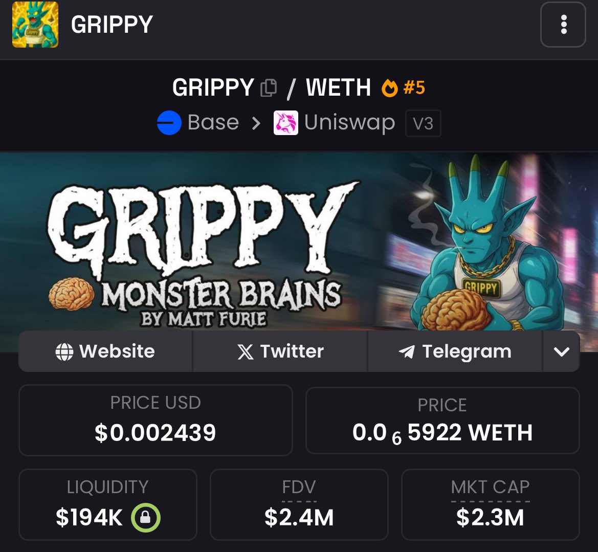 CryptoEmpressX's tweet image. Jeets will NEVER learn! While they keep paper-handing, I just scooped up even more $GRIPPY at 2.4M! 💎🙌 I’m not going anywhere, I’m grinding with this unstoppable community!

$GRIPPY already listed on:
✅@BiconomyCom
✅@pionex_com
✅@MGBX_ZH
✅@GroveXchange
✅@MEXC_Official

And…