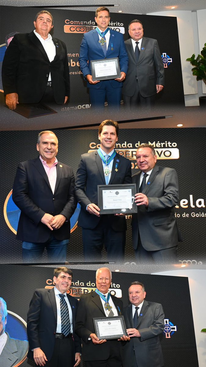 Vanderlan_VC's tweet image. O ex-pres. do BC, Roberto Campos Neto, Daniel Vilela e Lajose Godinho foram homenageados com a Comenda do Mérito Cooperativo, o mais alto reconhecimento do cooperativismo goiano. Homenagem mais que justa.
Em 2023, recebi essa honraria ao lado de Ronaldo Caiado e Márcio Lopes.