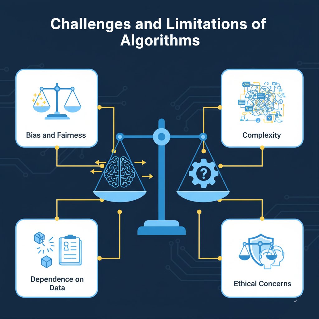 SourcesAI's tweet photo. Challenges and Limitations of Algorithms?
Although algorithms are powerful, they’re not perfect.
Here are four main points:
2. Complexity
3. Dependence on Data
4. Ethical Concerns
learn more: 👉https://t.co/EAnS3xOhim
#algorithmchallenge #algorithmlimitation #algorithms https://t.co/h1yu0rySbw