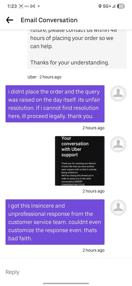 mohzinhashim's tweet photo. HELP! @UberEats charged me $67.50 for an order I didn't make on Oct 11. I reported it ASAP. Now they refuse a refund, citing a bogus 48-hr rule. They closed my ticket &amp; are using my follow-ups against me! See the proof! This is unacceptable! @UberEats_Support #UberEatsScam https://t.co/jNSBBSUDKQ