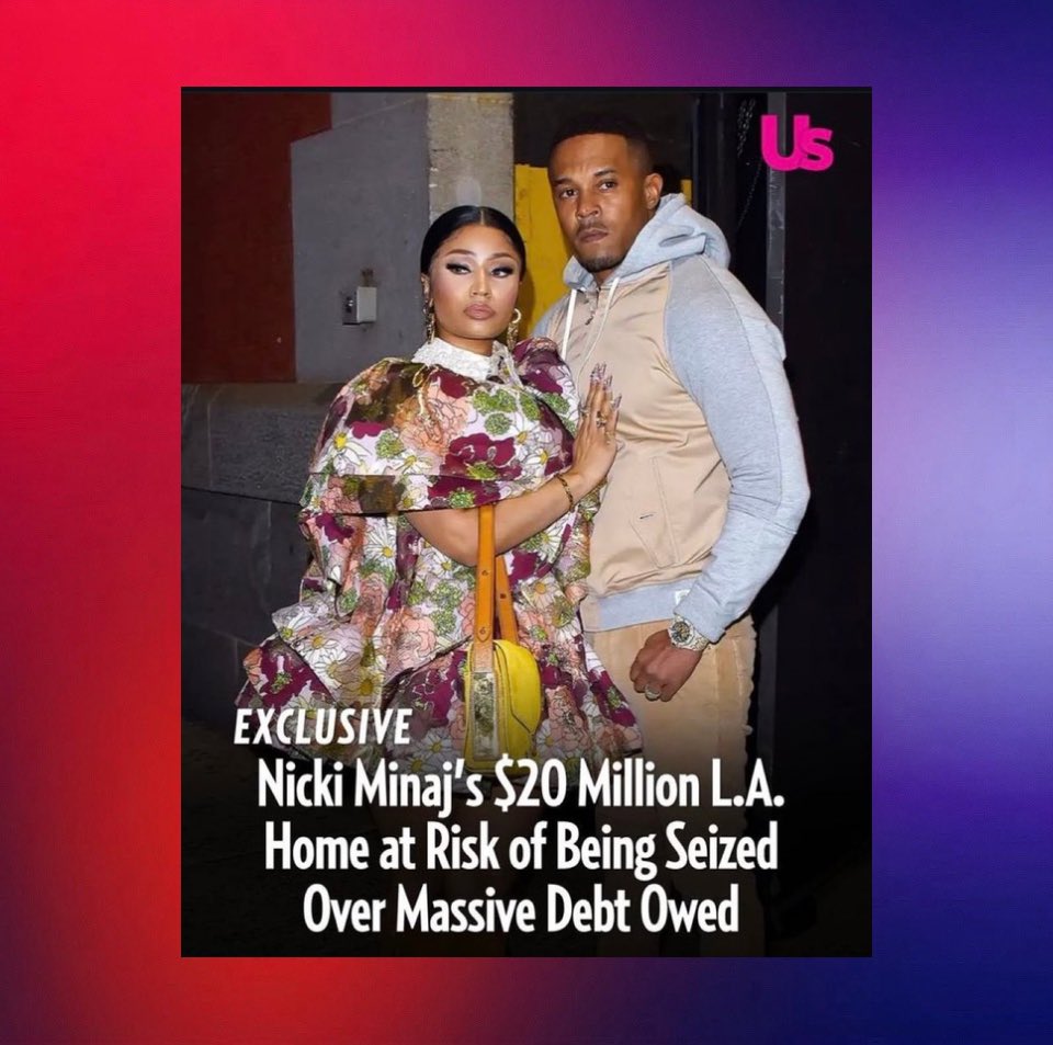 PopFusionHQ's tweet image. US Weekly reports that Nicki Minaj’s $20 million house is at risk of being SEIZED over a MASSIVE DEBT owed.