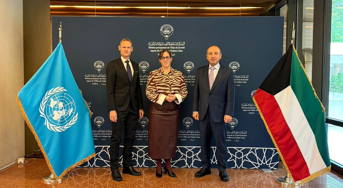 H.E Amb Nasser AlHayen, PR of Kuwait to the UN, met with Mrs. Nicole de Moor, Belgium’s candidate for UN High Commissioner for Refugees. They discussed key humanitarian and development issues at both regional and international levels.