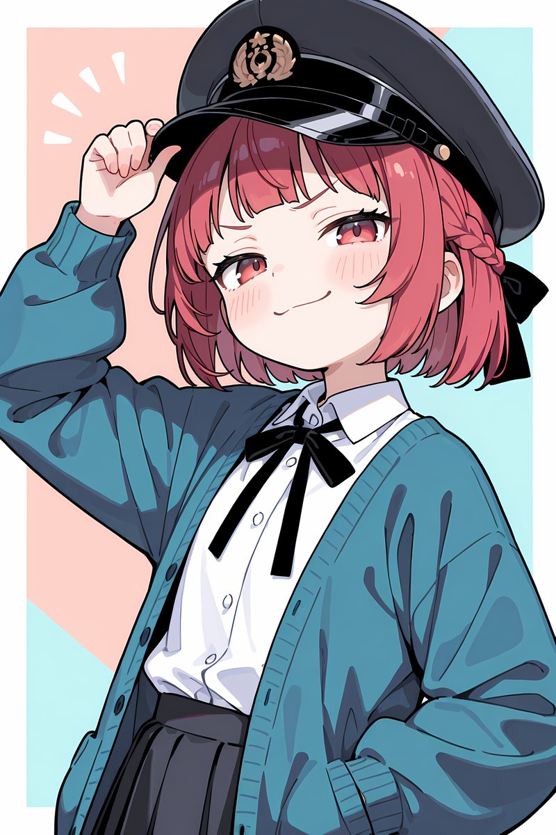 #AI神髪の御業 #えきちょー絵巻
えきちょーといえばドヤ顔。
ドヤ顔といえばえきちょー。

ということで──…！
満を持して編み込みボブ（ドヤ顔）
のテーマにて初参戦！(｡•̀ᴗ-)✧

担当：はじめ（<a href="/AI_HJM/">はじめ</a>）さん