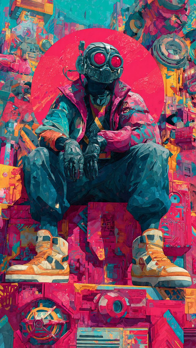 grokimageprac's tweet image. QT Neon Look