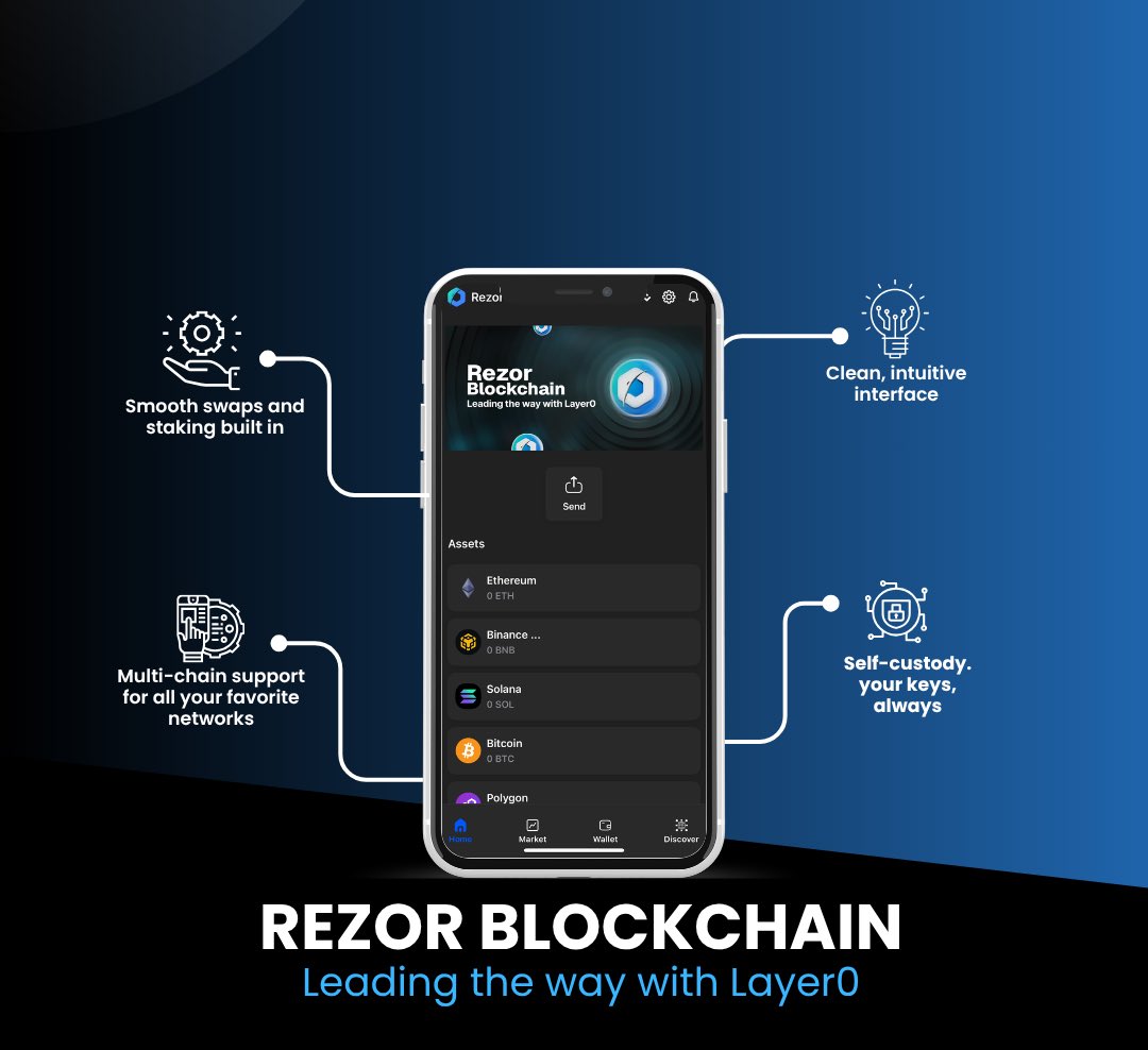 Queen_Debbee's tweet image. It’s finally here. 🔥
@Rezor_Official Wallet is now live on iOS, bringing the full #Web3 experience straight to your pocket. 📱

No gatekeepers. No complications.
Just you, your keys, and total control over your assets. 
#Rezor #RZR 🧵