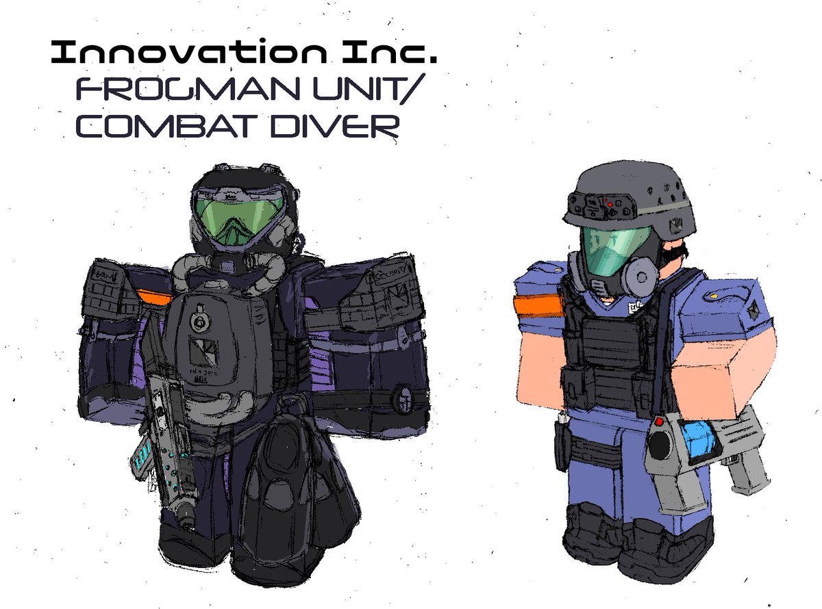 Engyne_cat's tweet image. Made a Innovation Inc. Combat Diver in celebration of the Hadal Blacksite's lockdown.
"Innovation vessel will arrive once skies are clear."
#pressureroblox #robloxpressure #robloxart