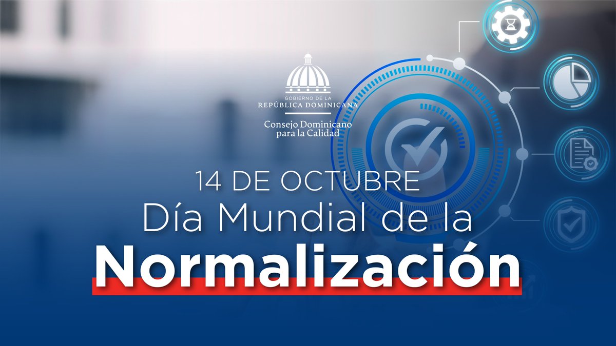 🌍 Día Mundial de la Normalización

El Consejo Dominicano para la Calidad (CODOCA) se une a la celebración de este día, resaltando el valor de las normas técnicas como pilares de calidad, seguridad e innovación en todos los sectores.