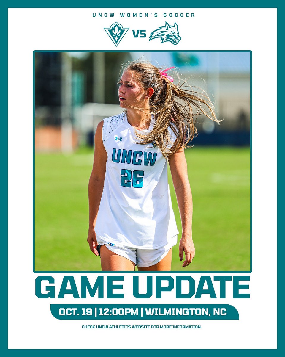 GAME UPDATE 🚨

Check UNCW Athletics Website for more information! 

#SeahawkSoccer