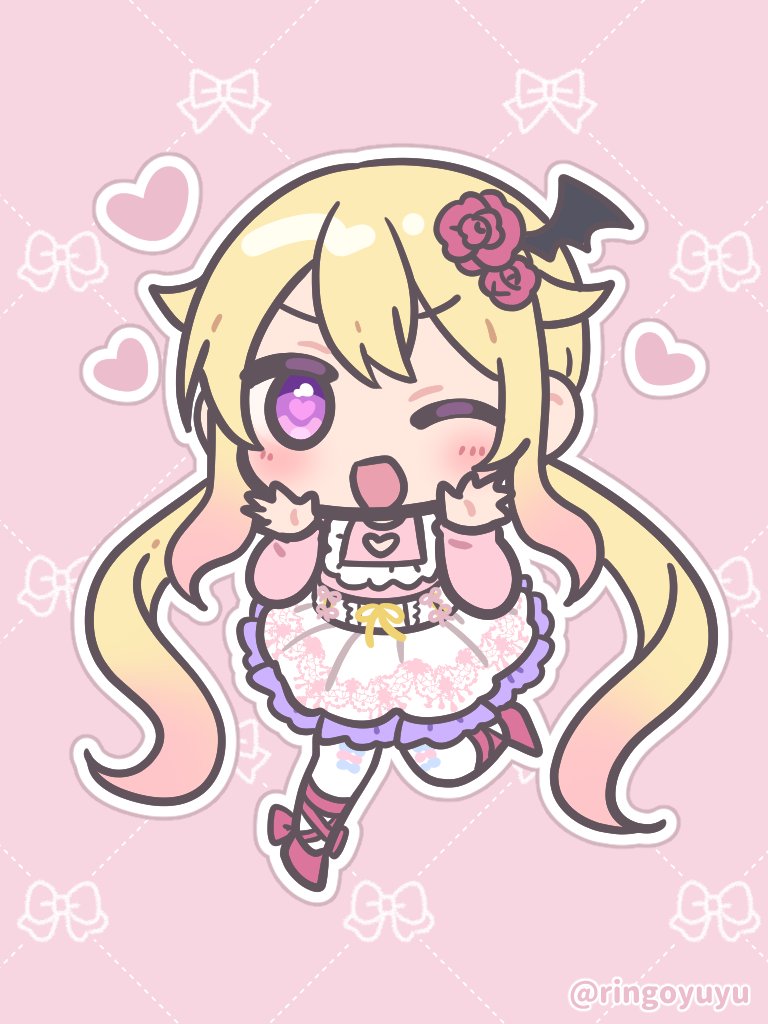 立ち絵に足元までなくて恐縮の極み　レースアップリボンのロリィタ靴を履いてるかな…ってイメージしていた　でもいろんな靴を履かせてもらっていて嬉しい～全部かわいい！