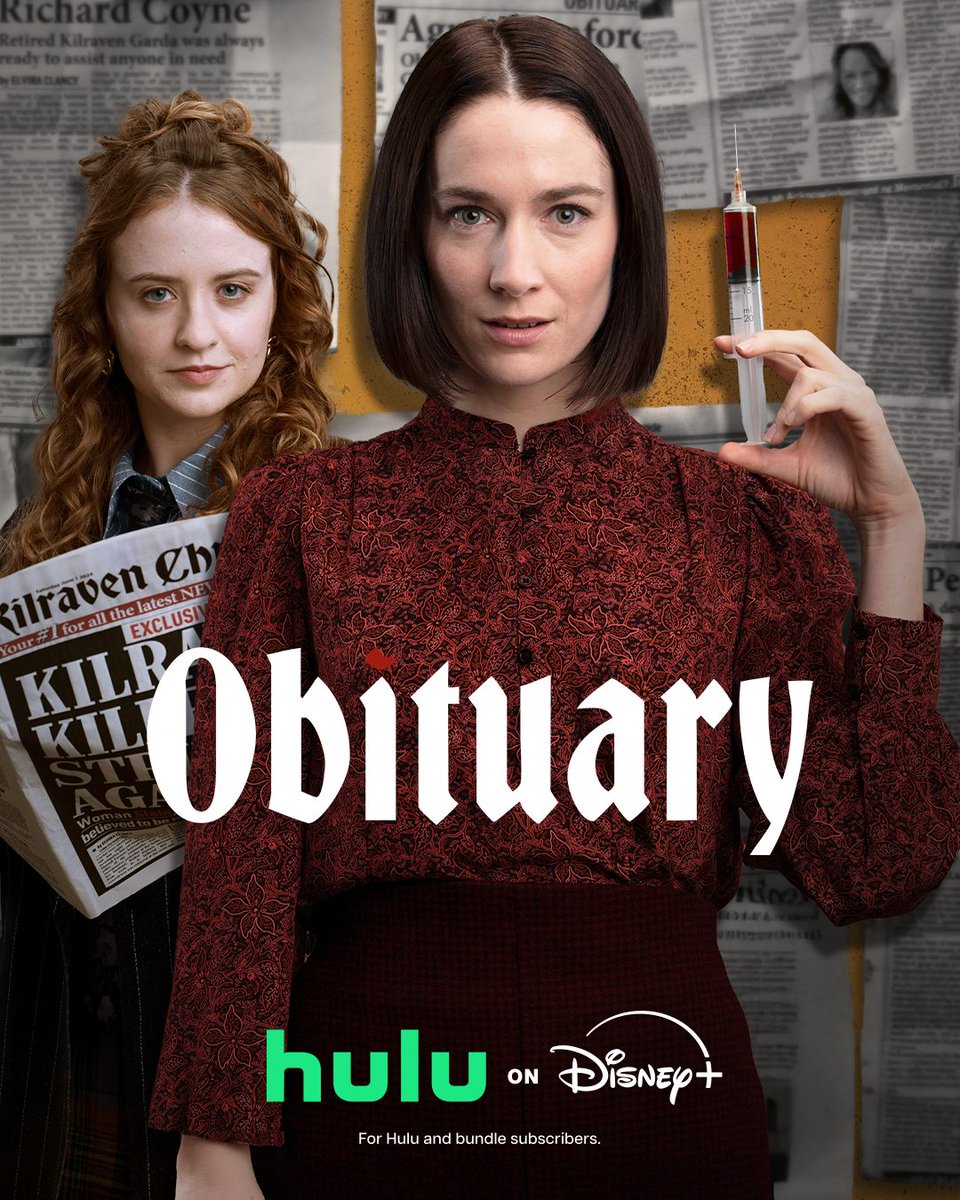 hulu's tweet image. Death made her famous. Now it might make her next. 

Season 2 of #Obituary returns to Hulu.
