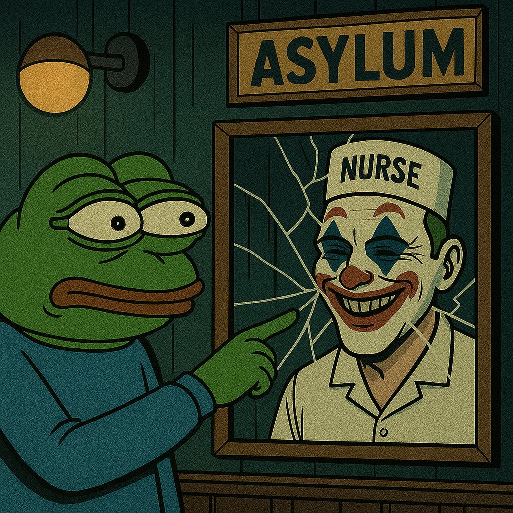 You look in the mirror this morning and see hope.

But it’s just Nurse Chaos again.... dosing the ward with pure ECT energy. ☕⚡

#Base #ECT #MemeAsylum #BuildOnBase #Memecoin