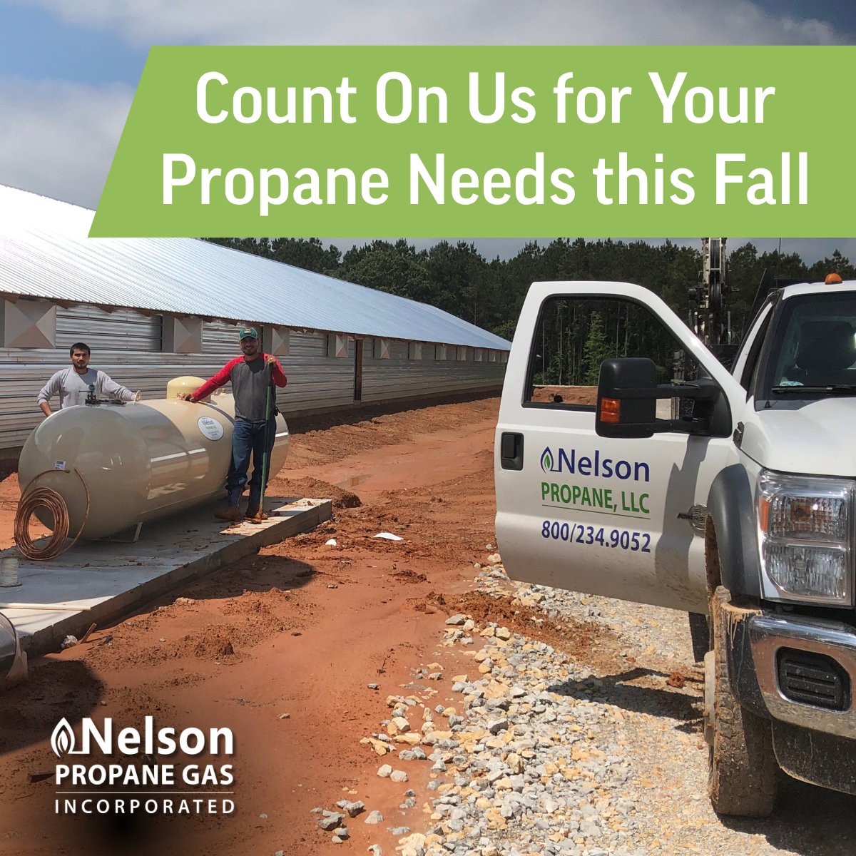 NelsonPropane's tweet photo. As a local, family-owned business, we're here to support our neighbors this fall. Count on us for all of your propane needs.
🍂 Order propane in seconds with the Nelson Propane app
🍂 Call us at (800) 234-9052 to request tank installation or service

#PropanePower #LocalTexas https://t.co/Qg45z5zAgp