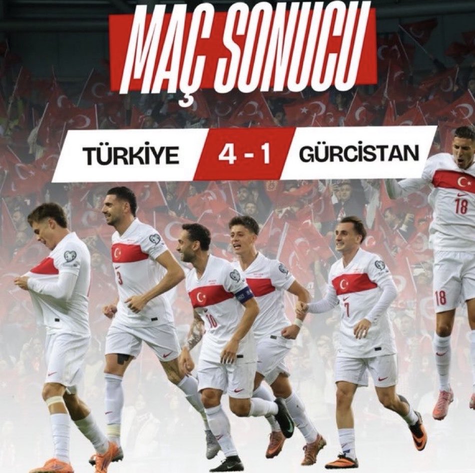 2026 FIFA Dünya Kupası Avrupa Elemelerinde Gürcistan karşısında galip gelerek Dünya Kupası yolunda ilerleyen A Milli Futbol Takımımızı tebrik ediyorum. 
Tebrikler...  #BizimÇocuklar