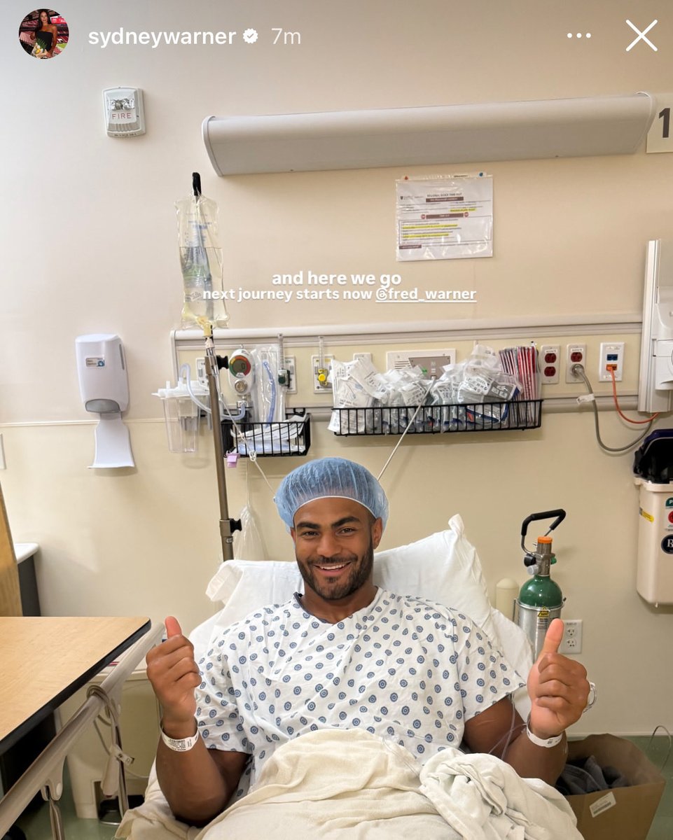 #49ers LB Fred Warner all set for his surgery 🙏🏼