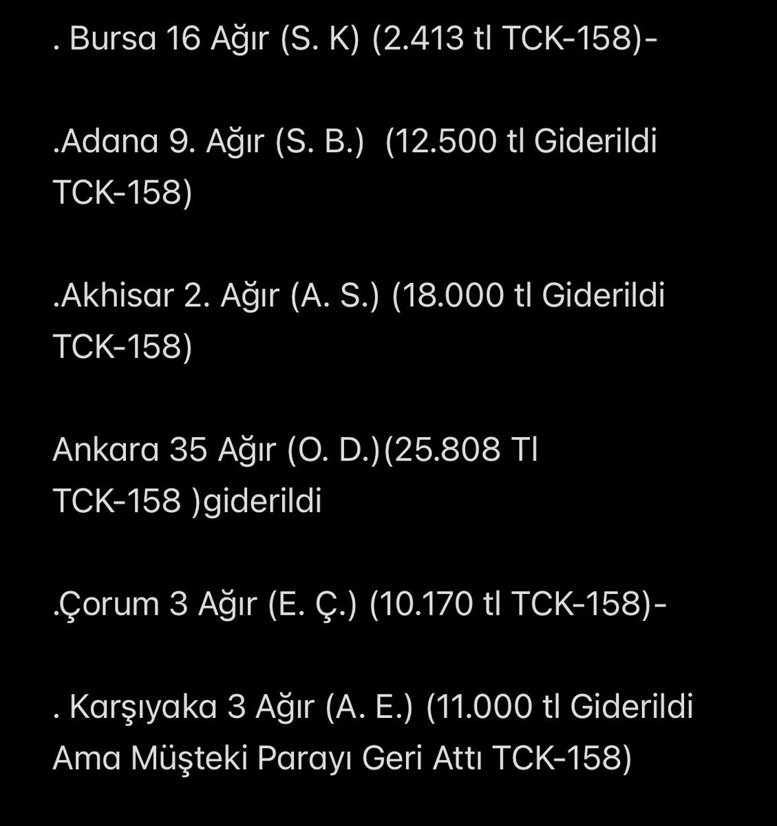 TCK-158 Den Zaralar Ve Hapis Cezalarına Bakın Şaka Gibi….
#TCK158Uzlaşmaİstiyor #tck158