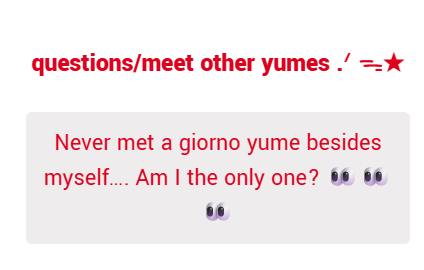 jjbayumes's tweet photo. questions/meet other yumes .ᐟ ᯓ★

➛ Never met a giorno yume besides myself…. Am I the only one? 👀👀👀 https://t.co/cYqSO6Ps7f