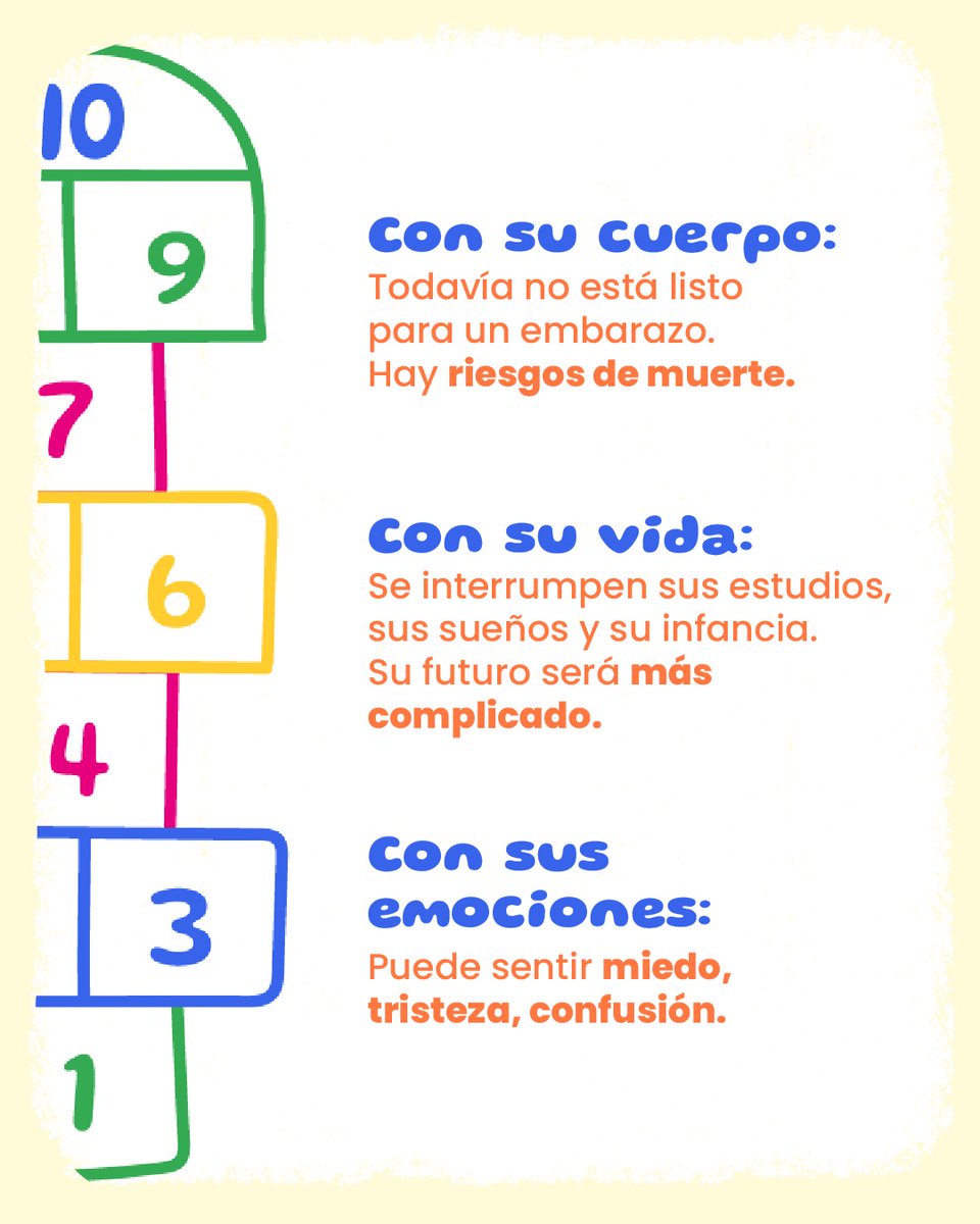 MECpy's tweet image. 📌 Un embarazo en la niñez no solo pone en riesgo la salud física, también interrumpe los estudios, los sueños y genera miedo.

📣 Denunciá al 911 o 147.

#Ñañangareko @MINNAParaguay @msaludpy @MECpy @minmujerpy @AECIDPARAGUAY @UNFPAPy.

#TodosSomosResponsables