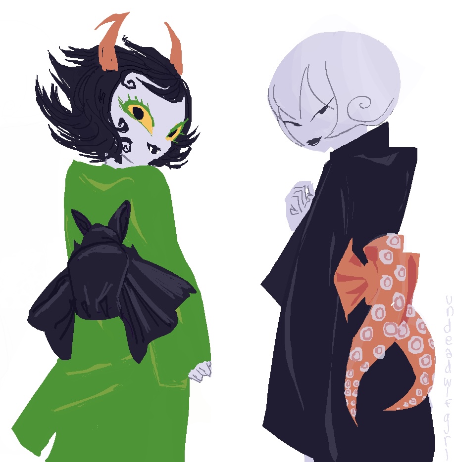 undeadwlfgrl's tweet image. Added papaya #homestuck #roselalonde #kanayamaryam #Rosemary