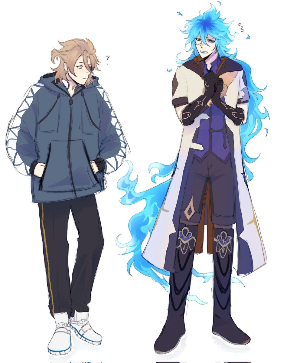knowing now that khoi Dao is Idia's English voice actor.... 
outfit swap w albedooooooooooooo 
#twst