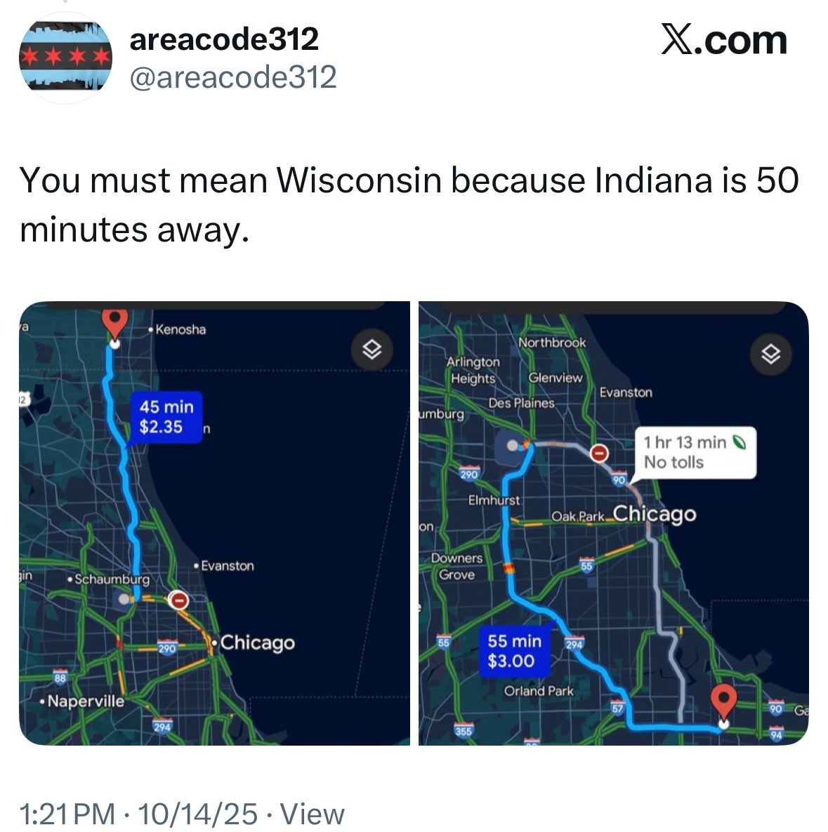 Look at this fucking moron who has never heard of traffic at an airport, traffic in a city, or traffic at a police blockade. <a href="/areacode312/">areacode312</a>