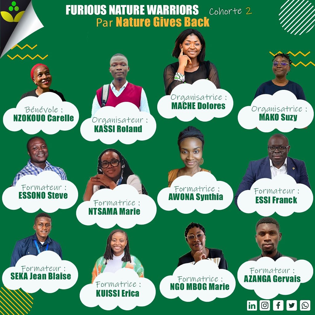 𝗧𝗼𝘂𝘁𝗲 𝗻𝗼𝘁𝗿𝗲 𝗴𝗿𝗮𝘁𝗶𝘁𝘂𝗱𝗲
Grace au #FuriousNatureWarriors cohorte 2 les jeunes mettent en place des initiatives.
Nous tenons très sincèrement à remercier toute l’équipe organisatrice ainsi que tout.e.s les formateurs et formatrices qui ont bien voulu nous soutenir.