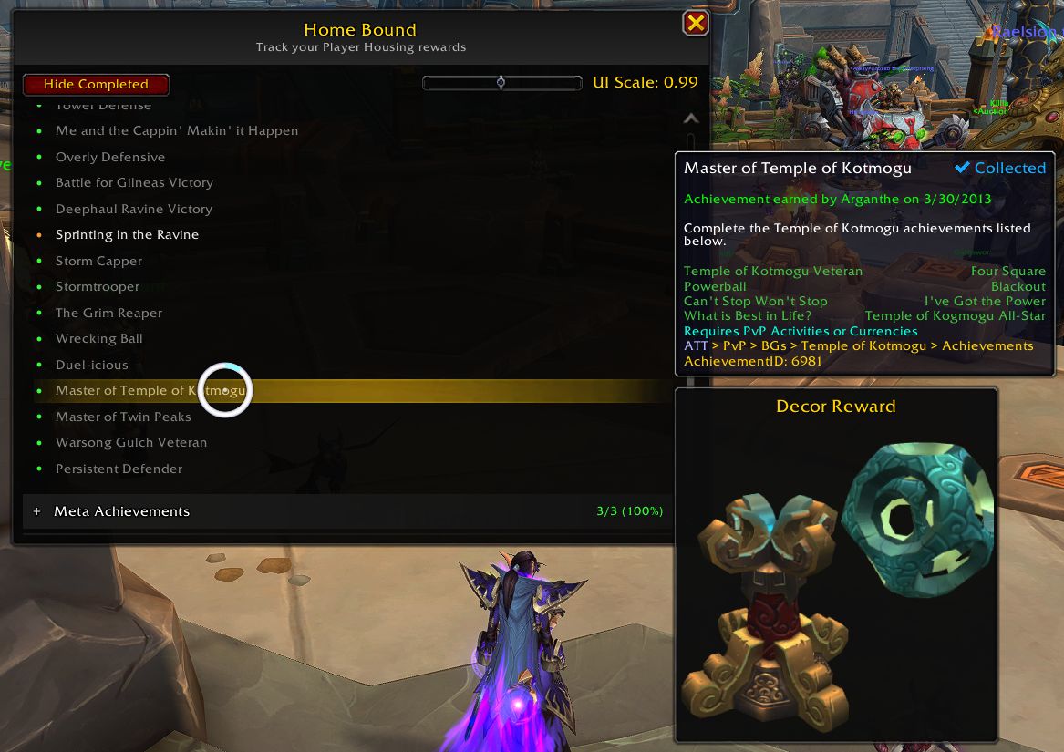 Do mesmo criador de addons adorados como Trove Tally e Collector's Bounty Helper, o Home Bound é um addon que exibe uma lista super útil de conquistas que desbloqueiam decorações e que você já pode começar a trabalhar agora!

curseforge.com/wow/addons/hom…