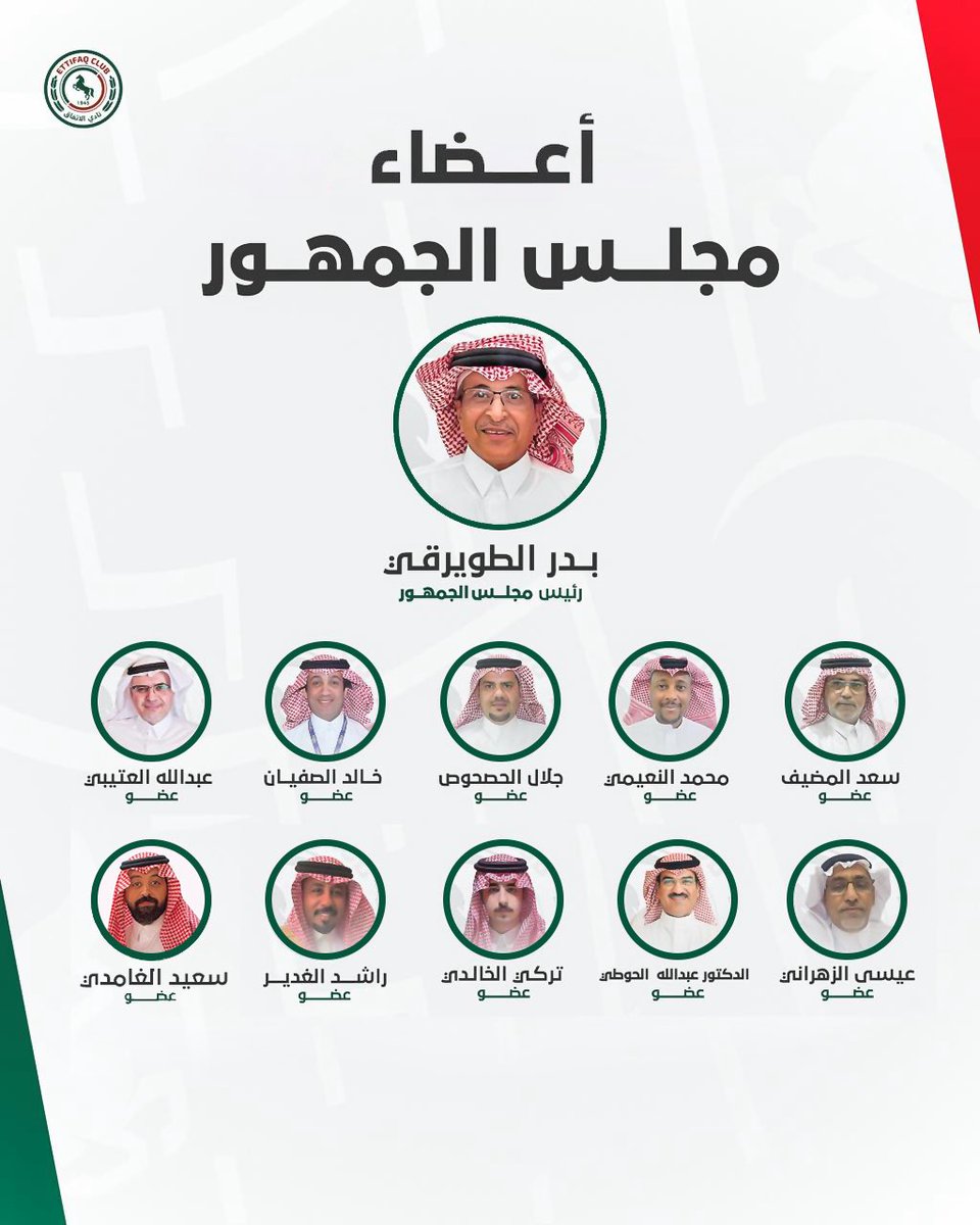أعضـاء مجلس جمهـور نـادي #الاتفاق 📋💚❤️