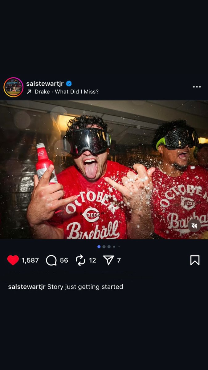 “Story just getting started”

- Sal Stewart before he wins 10 straight MVP’s and multiple World Series wins with the Reds