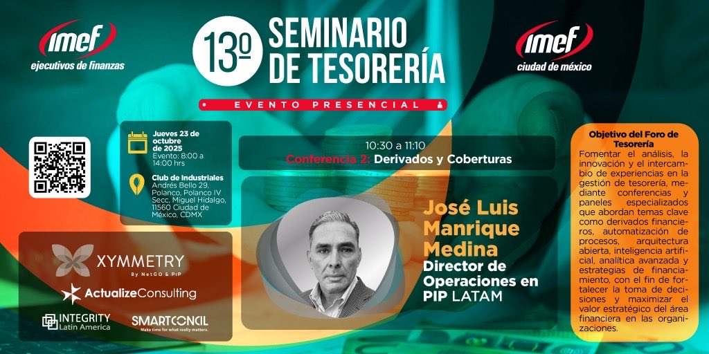 Fortalece tu visión financiera en el 13° Seminario de Tesorería.

Conoce de expertos cómo implementar estrategias efectivas para mitigar riesgos y fortalecer la gestión de tu tesorería.

 🎟️ Regístrate: wechamber.mx/micrositio/687…