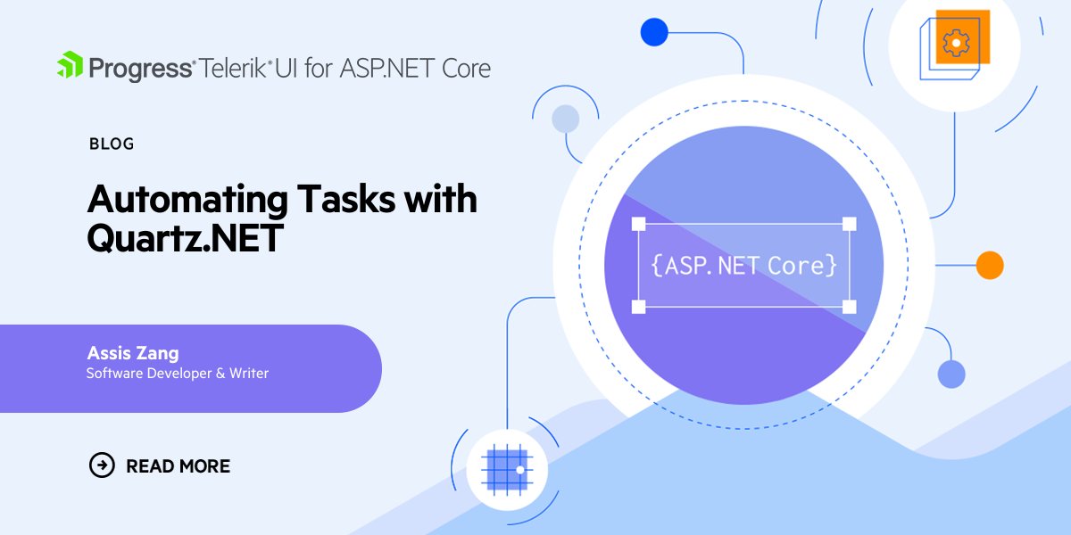 Telerik's tweet image. Need to automate notifications, reports, or synchronization in your #dotNET app? ⏰
Quartz. NET is just the ticket!
And this awesome guide by @AssisZang walks you through setting up a scheduled job service for clearing process history!
Check it out: prgress.co/4higMa0