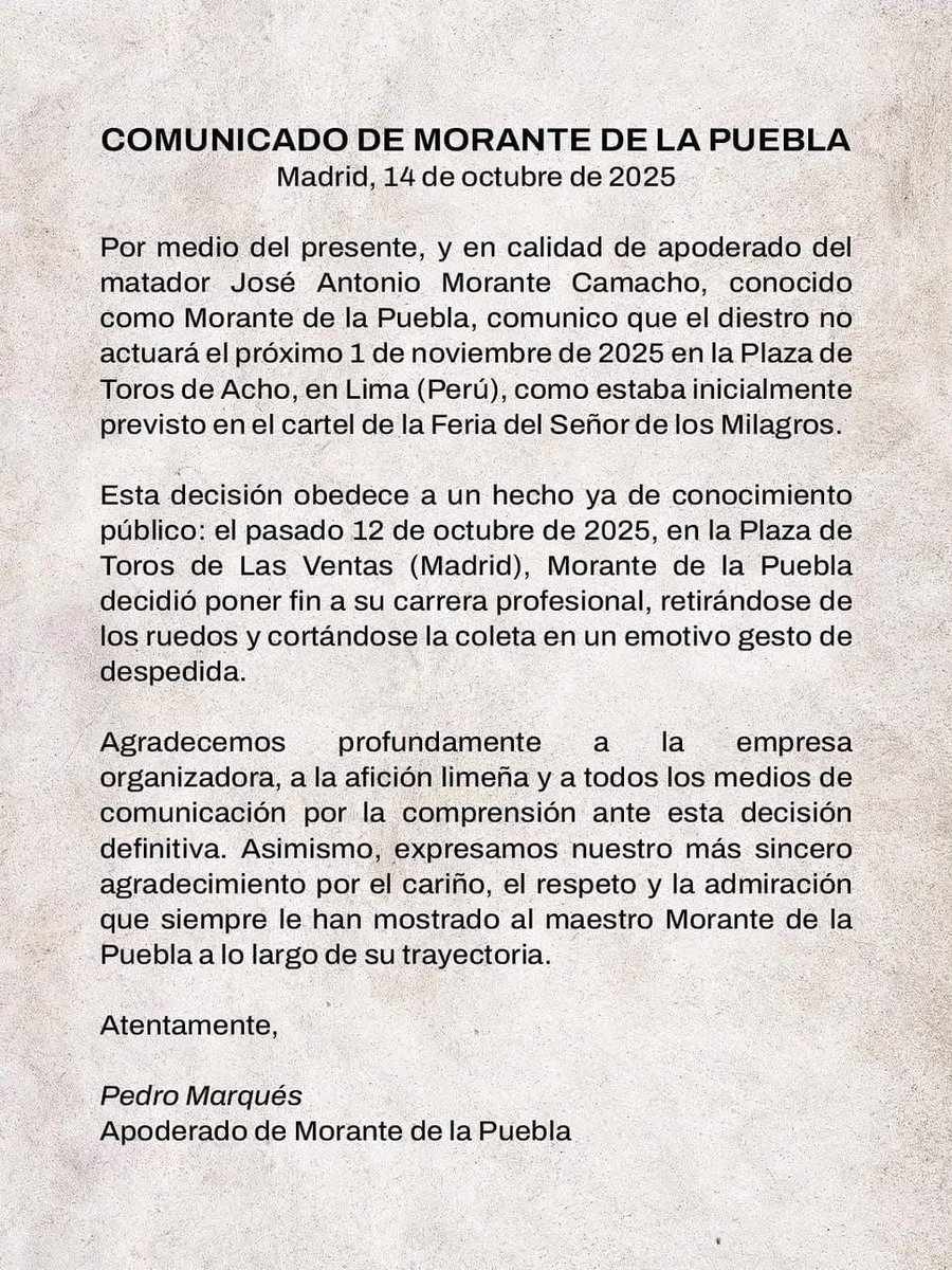 Señores, me llega esto.

Se ha ido.