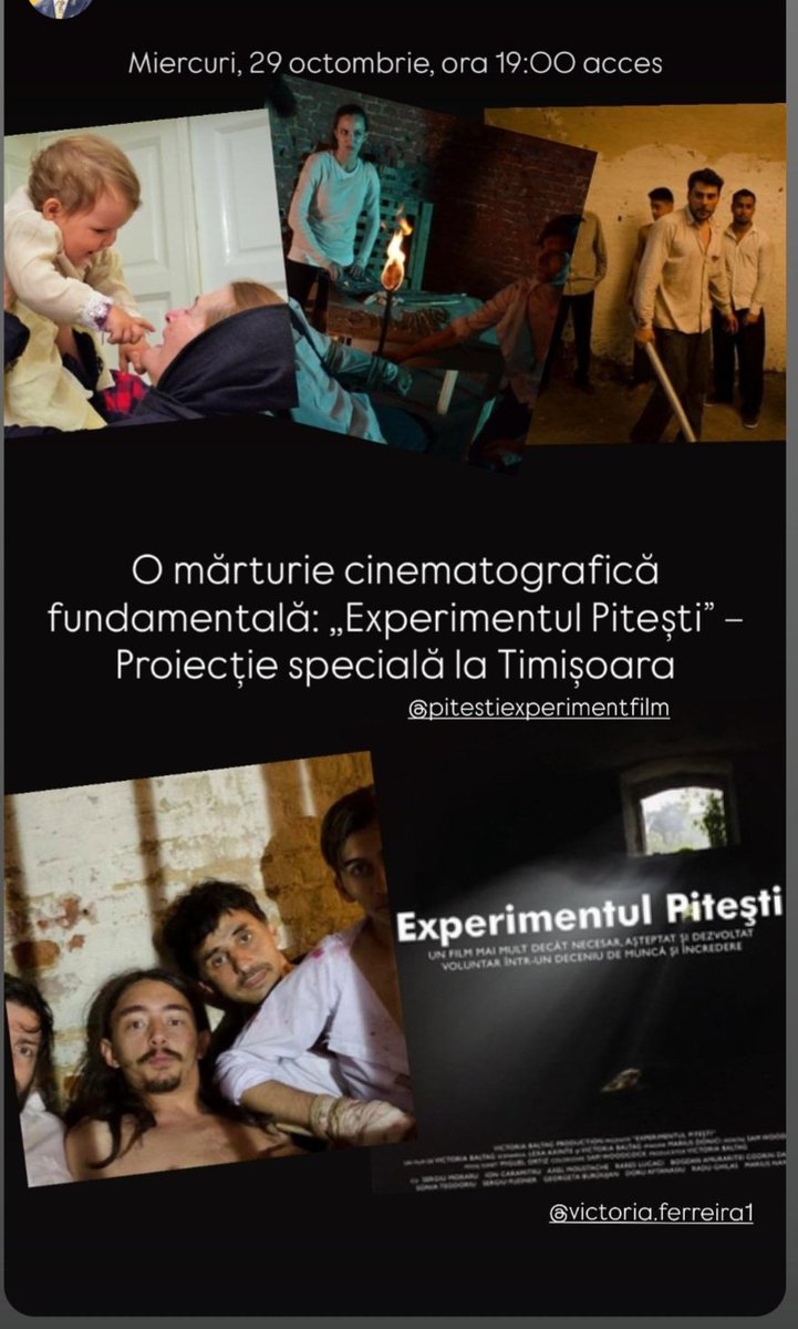 PitestiExpFilm's tweet photo. Din Victimă în Călău: O Explorare a Limitelor Minții Umane. Proiecție de Film la Timișoara+ Sesiune Q&amp;A

@PitestiExpFilm  este o analiză cinematografică esențială a modului în care individul poate fi forțat să se transforme.. 

Rezervari la https://t.co/Scv7SntMaX https://t.co/FRVjytUvhZ
