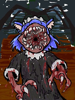 Kakitober kittygorgon!
(Been watching too much stranger things)