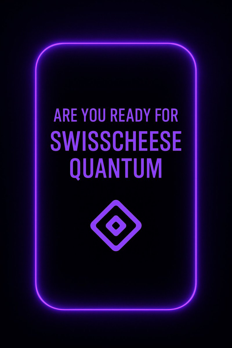 Something new is awakening.
A new layer of intelligence.
A new era of DeFi begins.

⚡️ Are you ready for SwissCheese Quantum?

#SwissCheese #Quantum #DeFi #SWCH