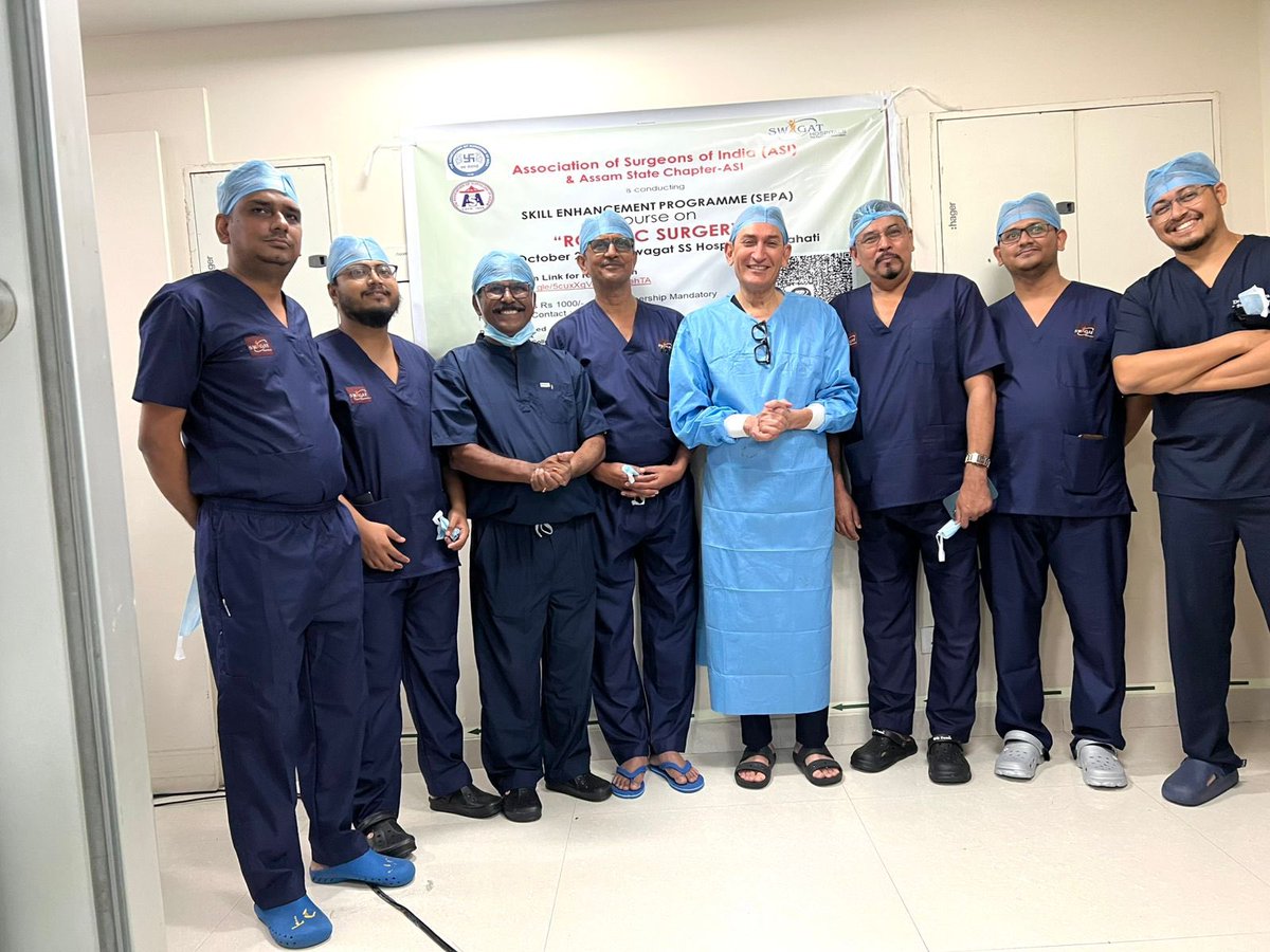 prof_skhanna's tweet photo. Swagat Conclave on Gastrointestinal, Robotic, and Hernia Surgery

hosted a large contingent of 40 surgeon observers from across the country during the recent  Conclave on Gastrointestinal, Robotic, and Hernia Surgery.22 surgeries performed including 7Robotic Surgeries. https://t.co/4HWosKeknX