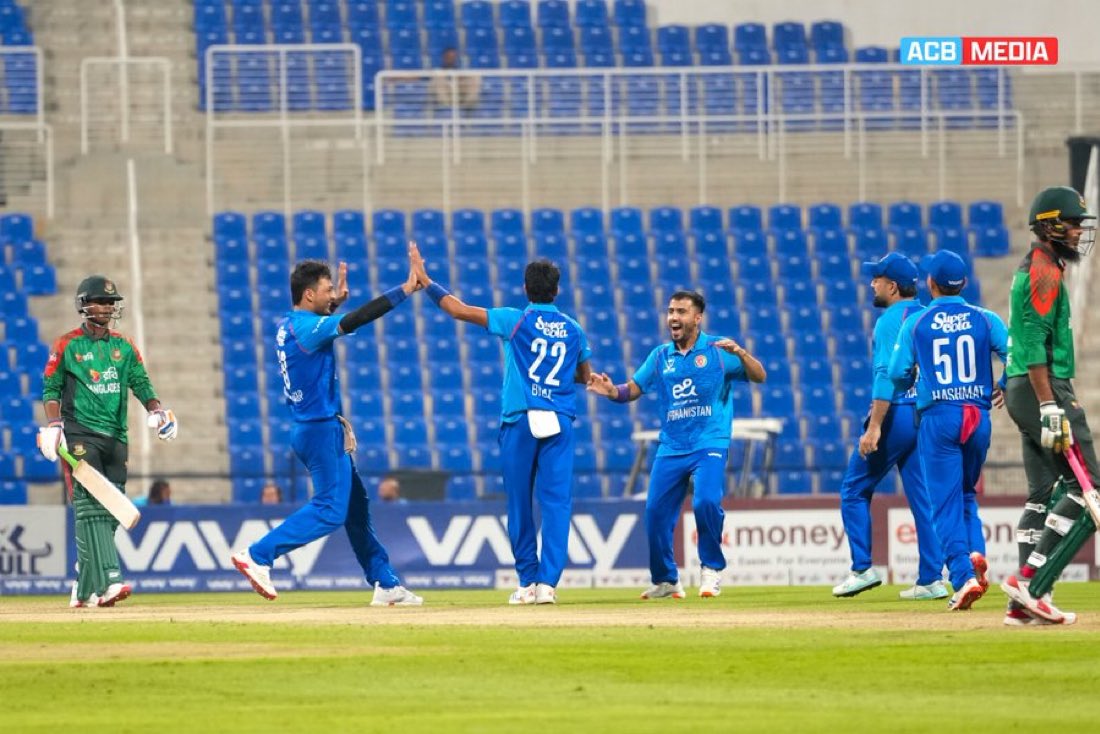 AFGHANISTAN BEAT BANGLADESH BY 200 RUNS. 🤯

- A 3-0 ODI series victory for Afghans. 🇦🇫