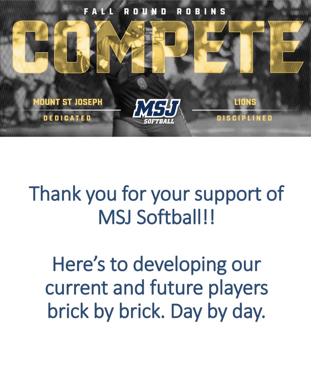 We’re excited to head to Mount Saint Joseph this Sunday for a round robin! 
<a href="/MSJSoftball/">MSJ Softball</a>