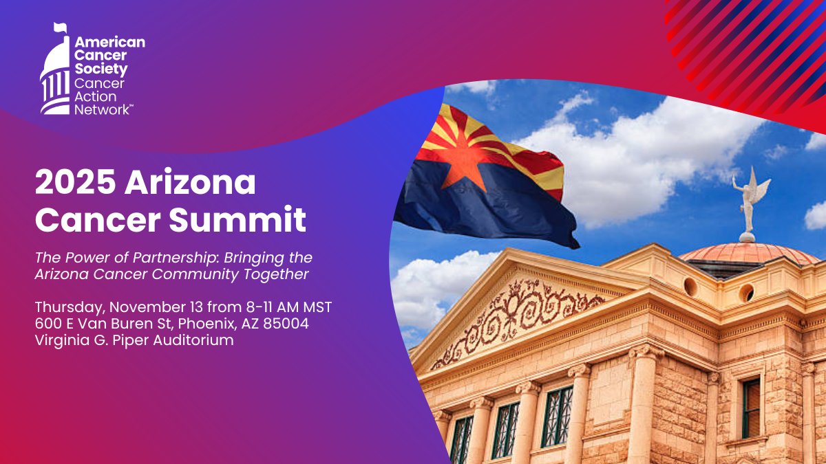 In one month, <a href="/ACSCANAZ/">ACS CAN Arizona</a> will host the 14th Annual Arizona Cancer Summit at the <a href="/uarizona/">University of Arizona</a> campus in Downtown Phoenix.

Alongside partners, we'll discuss the future of cancer care &amp; explore how we can work together to implement the policy objectives of the AZ Cancer Control Plan.🧵