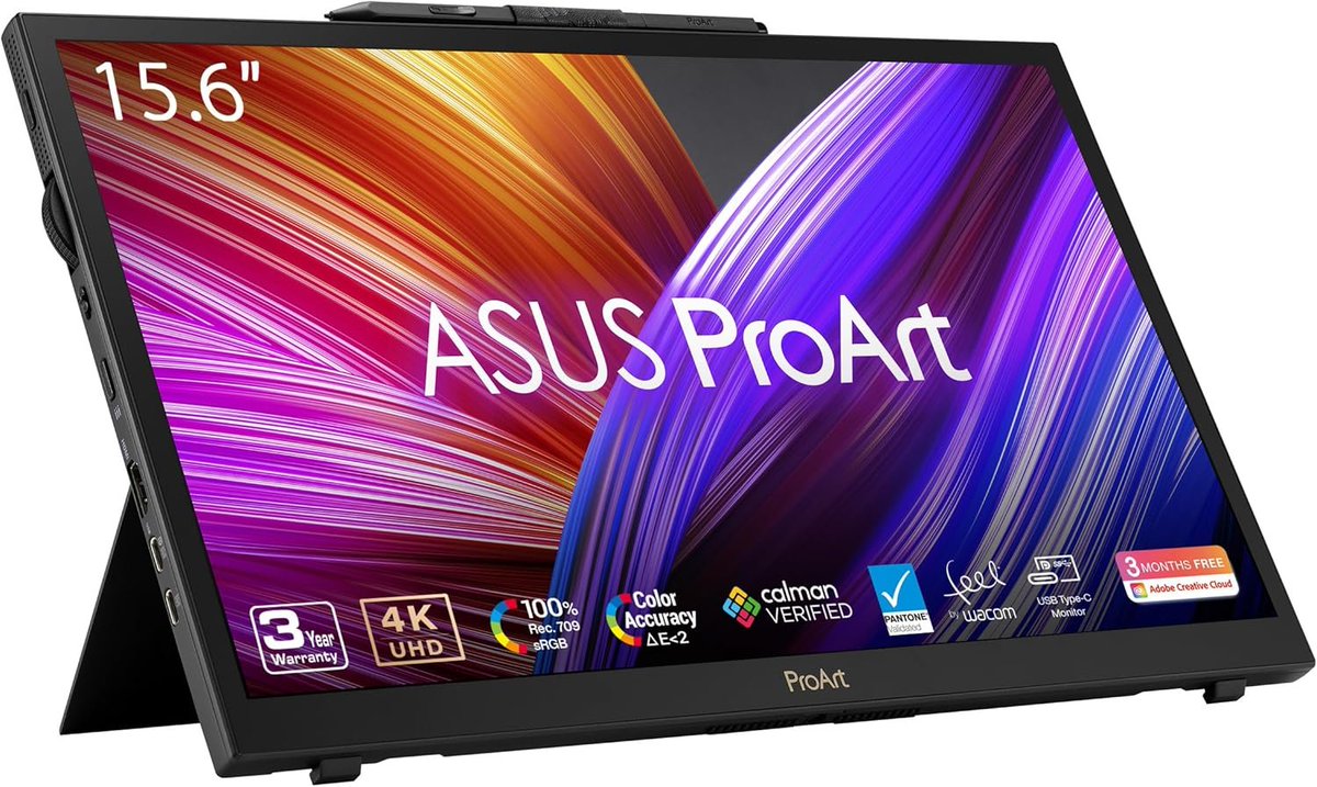 llmikex's tweet image. Заказчик просит разобраться с цветами, присылает ASUS ProArt Display 15.6” 4K PA169CDV монитор за $1200. Монитор можешь оставить себе. 👀 С одной стороны монитор класснейший по ТТХ, эти панели будут стоять в машинах 2029 года выпуска, но с другой стороны блин, 15.6" - для чего😵💫?