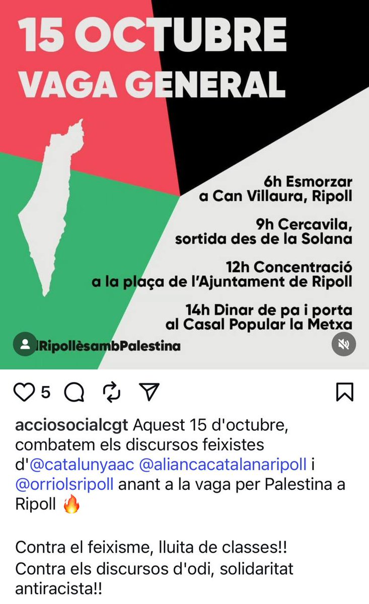 Ara no sé si la vaga la fan per "Palestina" o per mi.

A veure si ens començaran a arribaran flotilles pel Ter i pel Freser...

RUCS