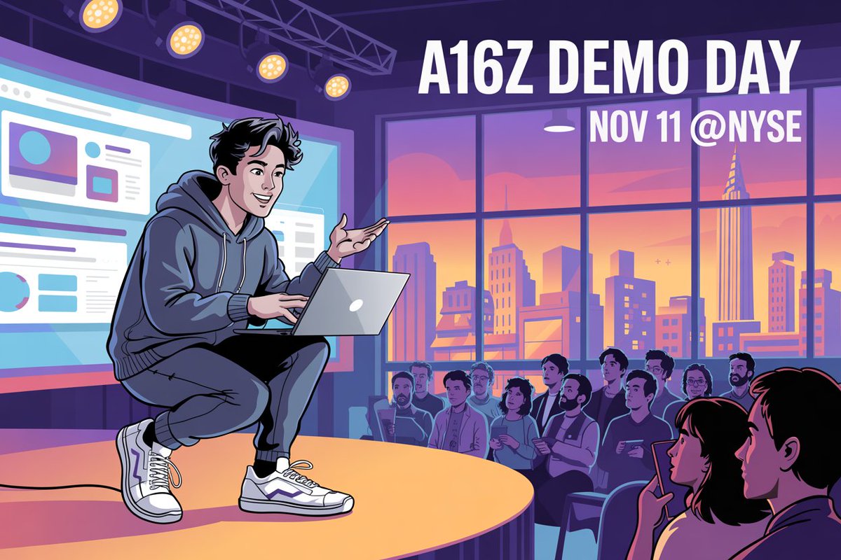 IvanoMakSF's tweet image. SF packed the house, so we’re taking it to Wall Street.

Nov 11 – a16z Finance Forum: NYC Demo Day @ NYSE.
AI demos from founders reinventing finance.
If you’re a finance leader tired of buzzwords, this one’s for you.

Sig up link below.