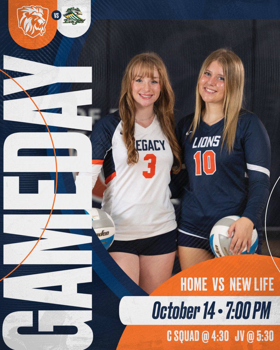 LCA_VB's tweet image. GAMEDAY!! Lions are home for their last regular season match tonight vs New Life Academy @ 7:00pm! Wear a jersey🏐🦁

⏱️: 4:30┃5:30┃7:00
📍: The DEN

Theme: JERSEY OUT🎽

#lcaroars