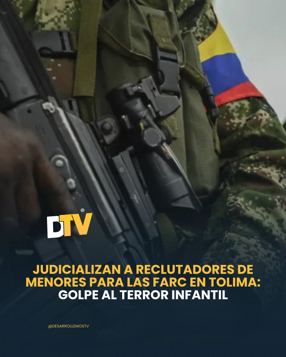 desarrollemos's tweet photo. En un solo movimiento, el Estado dio un paso firme contra el horror: en Tolima, presuntos reclutadores de menores para las FARC ya están siendo judicializados. 

Estos delincuentes fríos intentaban convertir niños en esclavos de la guerra.

#Colombia #DesarrollemosTV https://t.co/QDWabSw0Ht
