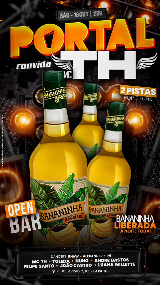 knowallace's tweet image. 🔥 FDS NO PORTAL! 🔥
Open bar, música boa e desconto pra geral 😎💸
@portalrio_ 
🎶 SEXTA – Beats Redmix
🔗 events.vipme.com.br/2460402/437968…

🎉 SÁBADO – MC TH (show exclusivo)
🔗 events.vipme.com.br/2460403/437978…

💸 Cupom: WALLACE5
#Portal #OpenBar #Rio