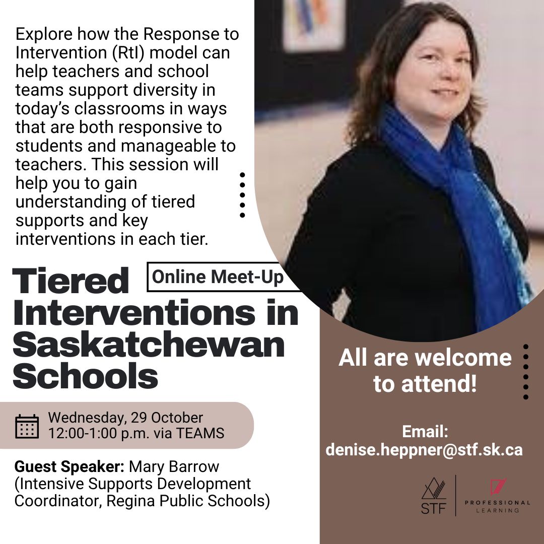 Join us! 😃 Email me at denise.heppner@stf.sk.ca to register!